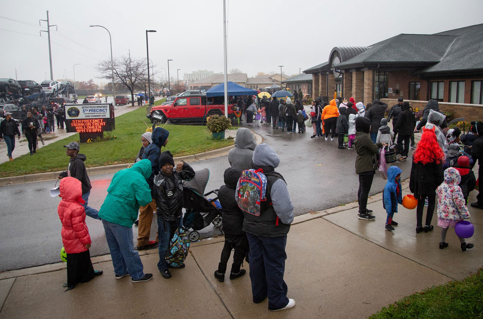 More than 4,500 kids visited the Trunk-or-Treat event at Detroit Police's Fifth Precinct.